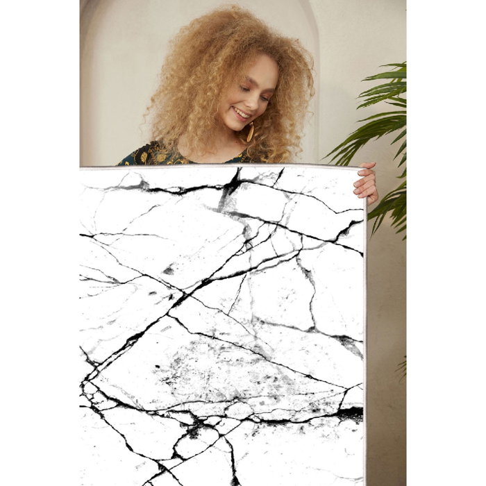 Conceptum Alfombra Eexfab816-Klm Blanco y Negro 120x180 cm